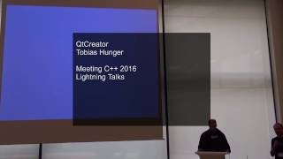Lightning Talks Meeting C++ 2016 - Tobias Hunger - QtCreator