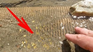 A simple trick! Using plain cardboard for gold mining.