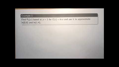 T1e1 - Polynomial interpolation using Taylor series