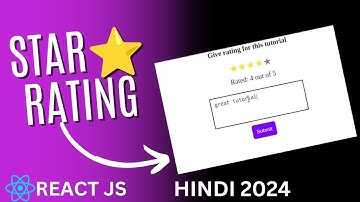 How to create star rating app in reactjs 2024