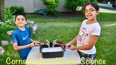 Cornstarch and Water Experiment | Cornstarch Walk on Water | How to make Non-Newtonian fluid ? STEM