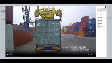 Container Recognition Demo 1 - Recognising Container Identification in the right part of the footage