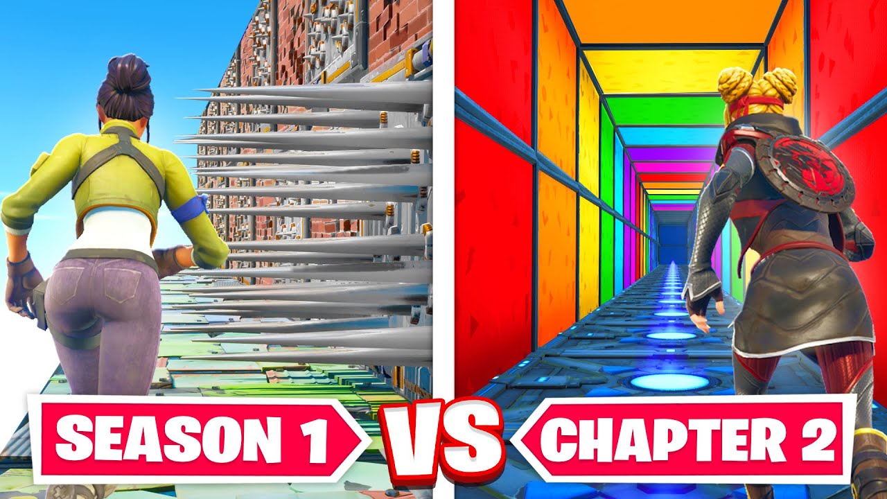 SEASON 1 vs SEASON 11 Deathrun Parkour in Fortnite!
