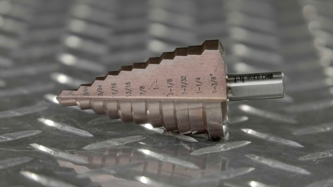 Klutch 5-Pc. Cobalt Step Drill Bit Set  3/16in. to 1 3/8in. Dia.