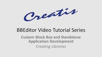 BBEditor Video Tutorial Series - 6.3. Creating Libraries