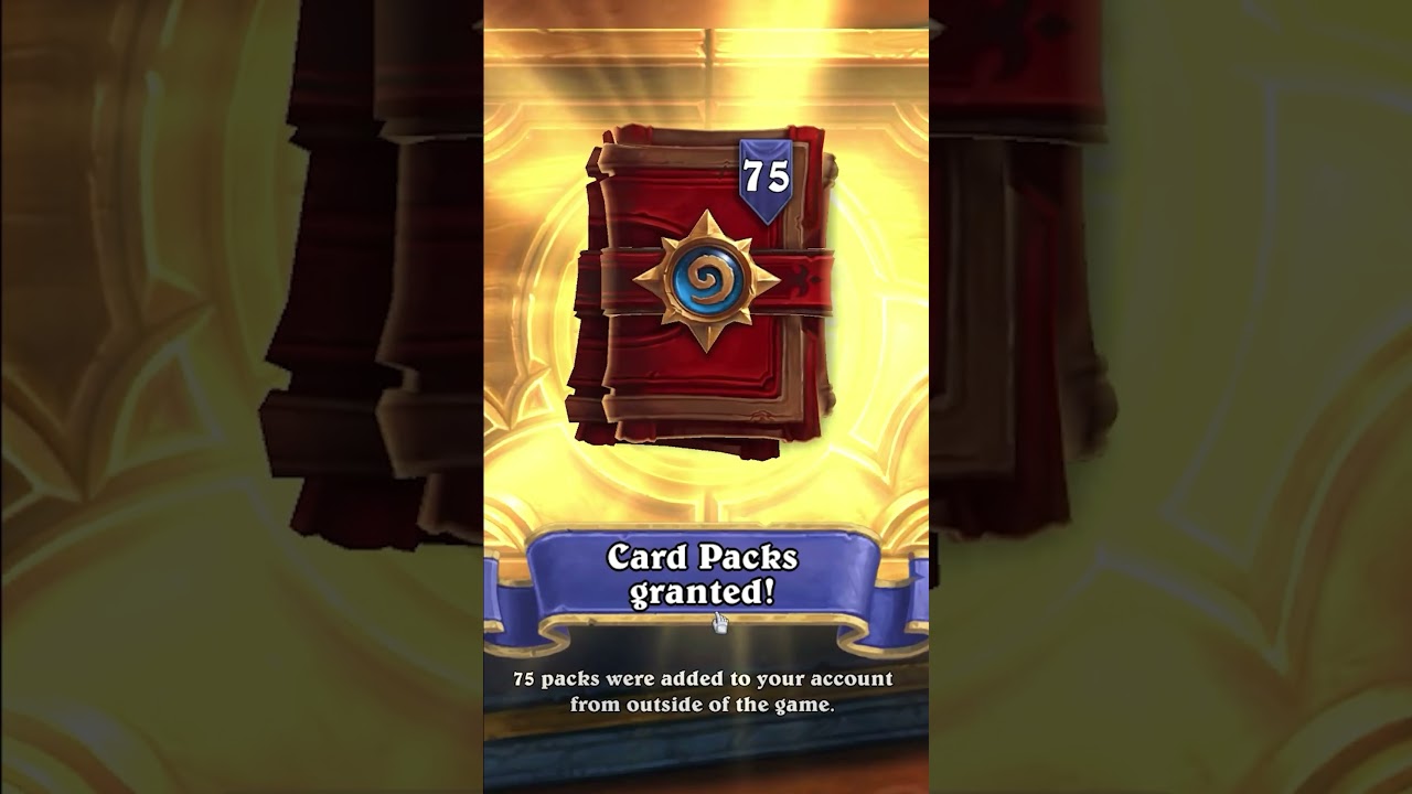 Huge surprise❗️😱 Blizzard gifted me 150 free packs of cards in Hearthstone