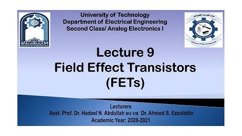 Lecture 9 Video Analog Electronic