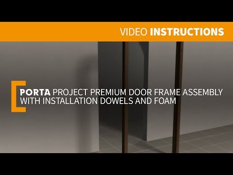 Porta PROJECT PREMIUM door frame assembly with installation dowels and foam [VIDEO INSTRUCTIONS]