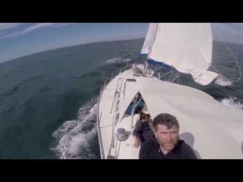 Sailing in Biscay Bay fully reefed - 2015