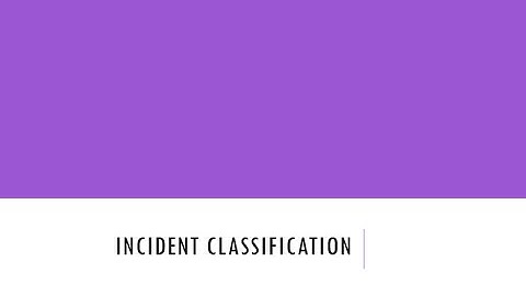 GBVIMS Incident Classification