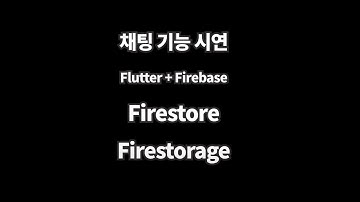 Flutter + Firebase 채팅 기능 시연