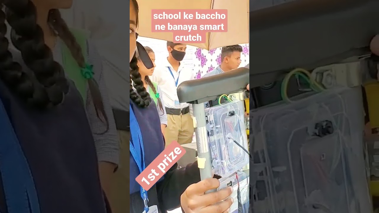 smart crutch 1st prize award winning project #sunrobotronics #robotics #inspireaward #awardwinning