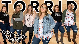 HUGE Torrid Haul - Wide Calf Boots & Plus Size Denim | Sarah Rae Vargas