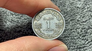 1951 Morocco 1 Franc Coin • Values, Information, Mintage, History, and More