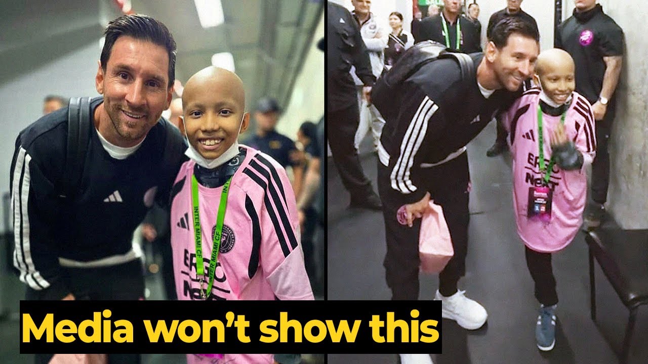 Ранее не публиковавшиеся кадры, на которых Месси проводит несколько минут с юным болельщиком, про...