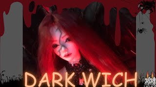 JENNIFER 🖤|DARK WITCH ver.1part.1|bjd faceup|bjd dress making |bjd wig making