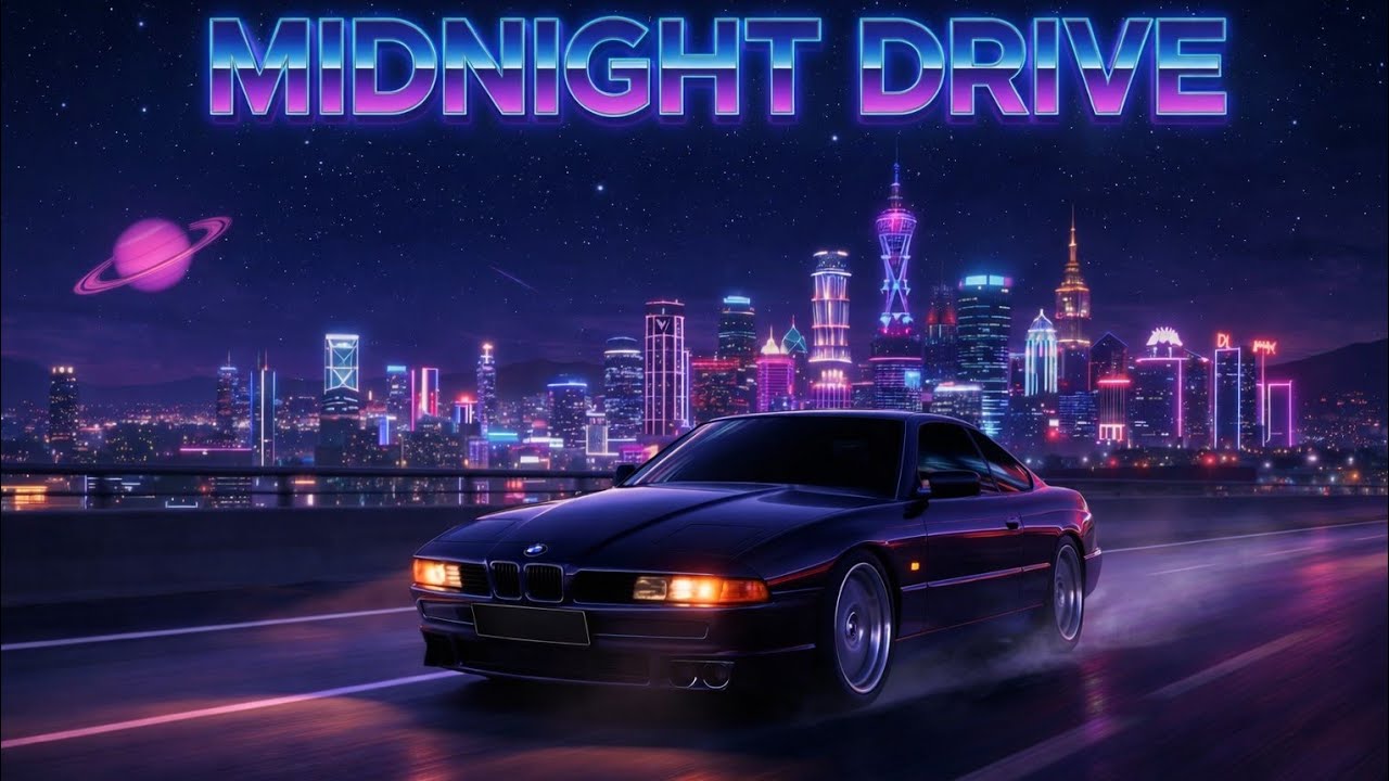 BMW 850 Midnight Drive | 80s Synthwave Night Mix (Neon City with Vocals)