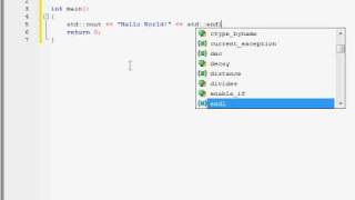 C++ Tutorial 1 (Simple Hello World)