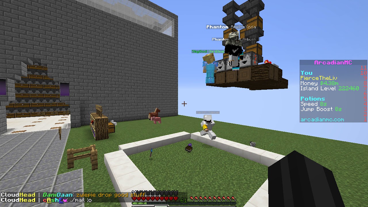 SuperEclair fly hacker Skyblock OG (Arcadianmc.com)