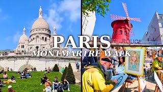 Paris Walk - Moulin Rouge - Sacré Coeur - Montmartre 4K paris walk  vlog