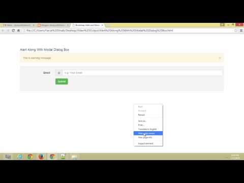 Alert Along With Modal Dialog Box