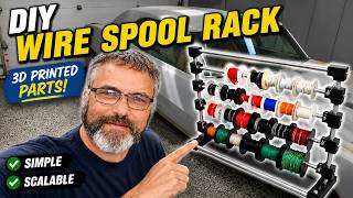 DIY Wire Spool Rack | Simple 3D Printed Shop Organization