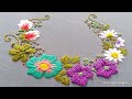Beautiful Hand Embroidery, Hand Stitching Flowers Design, Flowers Embroidery Class by Anjiara-233