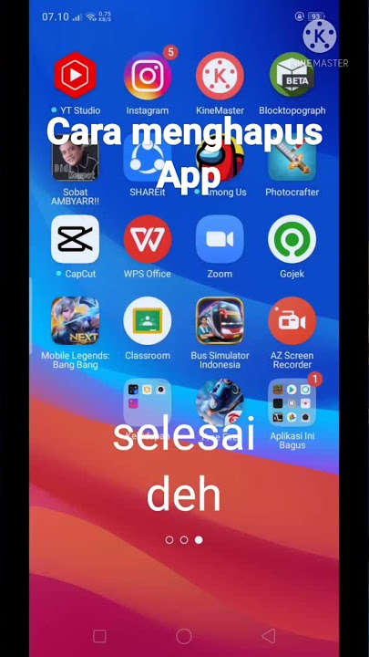 cara menghapus app