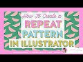Repeat Pattern Illustrator:  How To Make a Seamless Repeat Pattern in Adobe Illustrator (SO EASY!!)