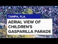 Aerial view of 2026 Children's Gasparilla Parade in Tampa