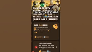 Memefi Video Code today Own Property Digitally The process of Real Estate Tokenizatoin MemeFi Code