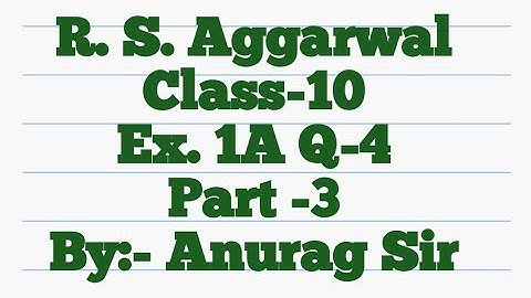 RSAggarwal Class-10 Q-4 Using Euclid