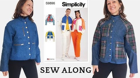 Simplicity S9896 Sewing Tutorial | Denim Jacket with Plaid Accents