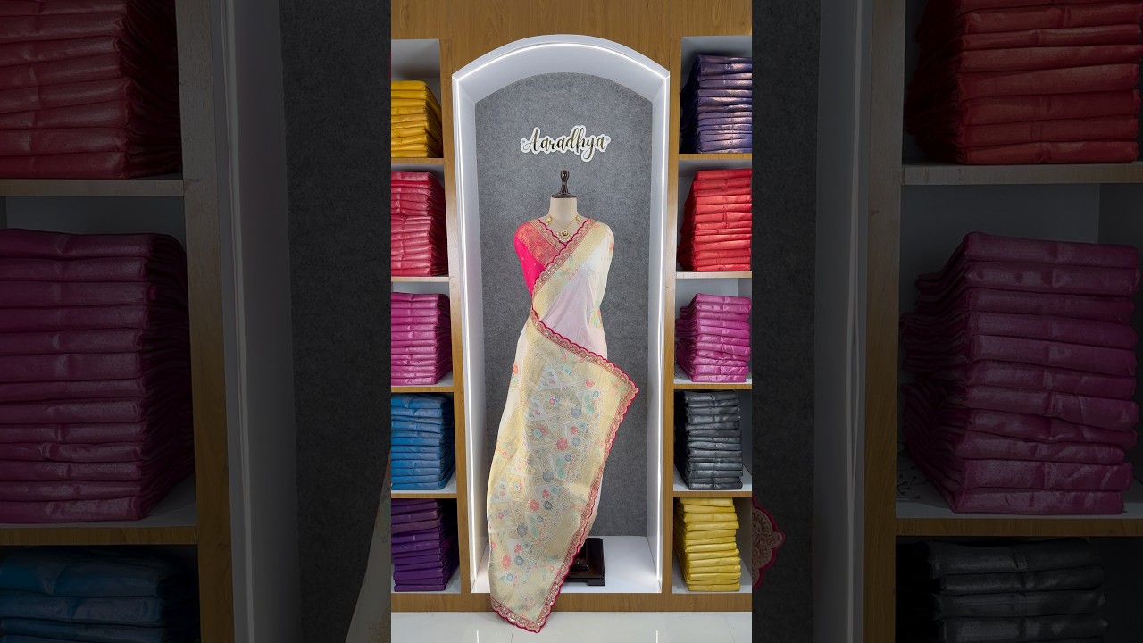 Dolla Silk Embroidery Work Lace Flowers Design Saree