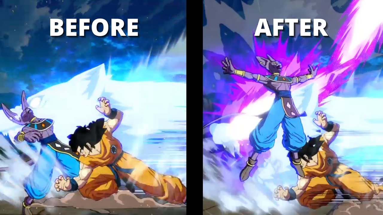 Beerus Changes! Before and After Comparison!! Dragon Ball FighterZ New ...