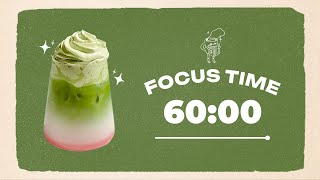 🌺 Study with Me | Sakura Matcha with Soft Foam | 60/10Timer | Mellow Beats 🎶| 2,5 Hour Focus Session screenshot 4
