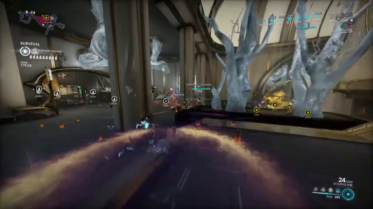 WARFRAME - CONDUCTOR OCTAVIA vs lvl 1300 3h steel path MOT