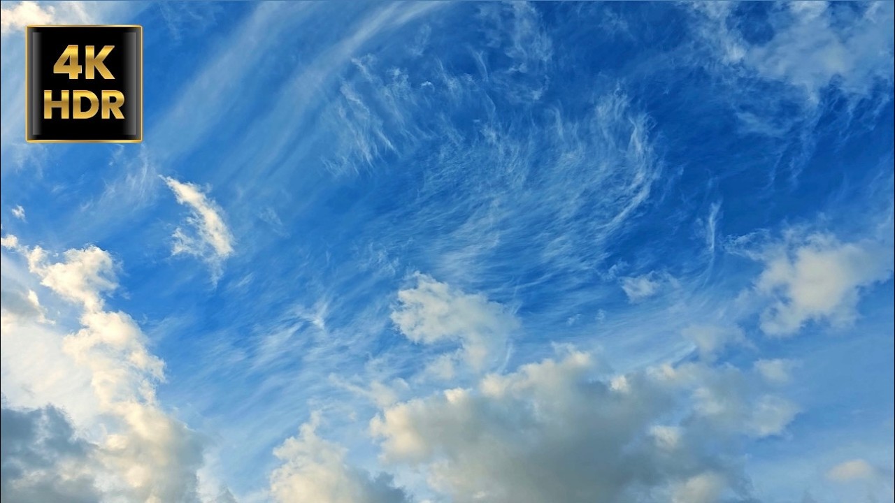 Aerial View of Clouds at Sunset Glow 🌥️ 4K Wind Ambience for Calm & Sleep