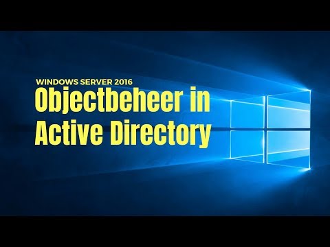 Objectbeheer in Active Directory | Windows Server 2016