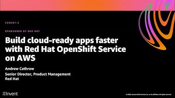 AWS re:Invent 2020: Build cloud-ready apps faster with Red Hat OpenShift Service on AWS (Red Hat)