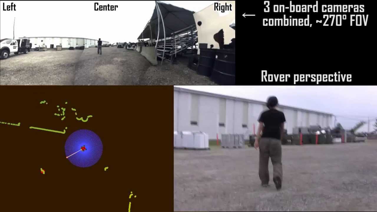 Human Following Rover Agile Robotics: Person-following Rover - YouTube