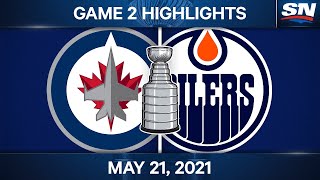NHL Game Highlights | Jets vs. Oilers, Game 2 - May 21, 2021