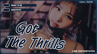 Twice / 트와이스 - 'Got The Thrills' - Line Distribution