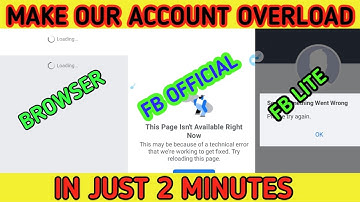 How to make over id full overload and overlite fb account||save account from report||BY MISS TRICKER