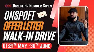 Mega Walkin Drive | Freshers | Salary Is Good | Onspot Offer Letter