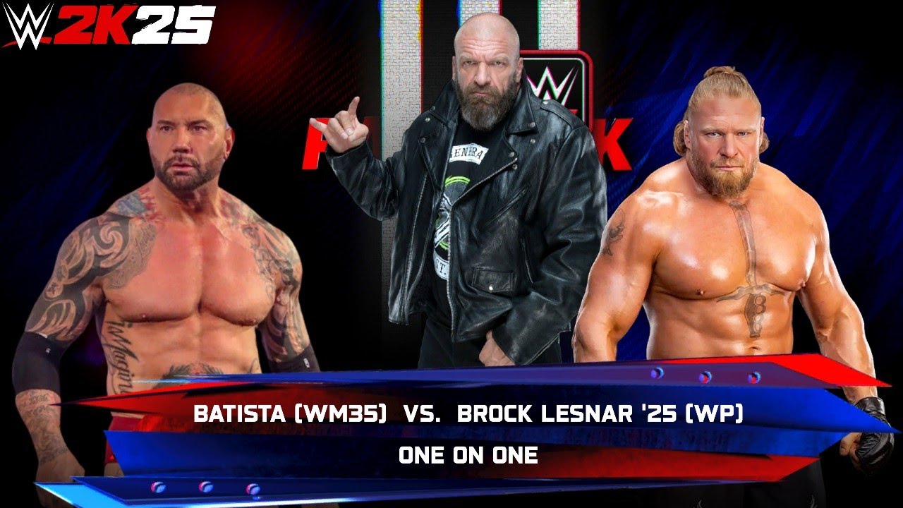 Full Match - Batista vs Brock Lesnar: SGR HHH at Payback | WWE 2k25 