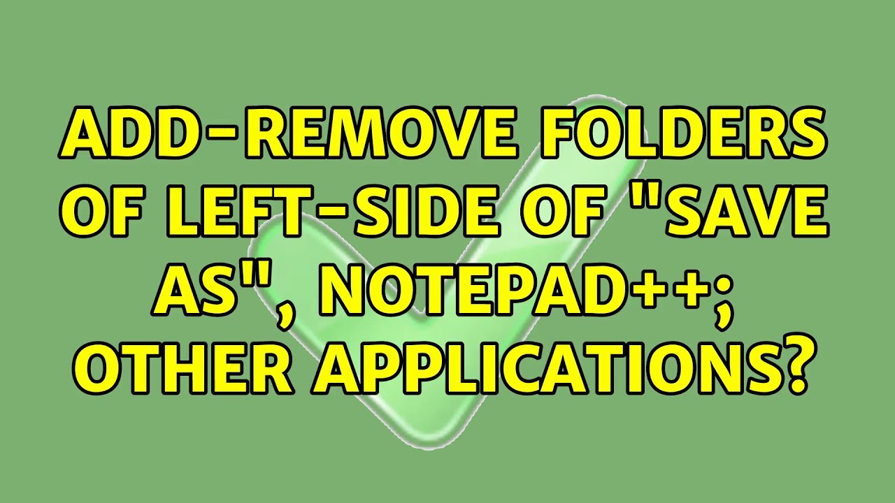 Add-remove folders of left-side of 