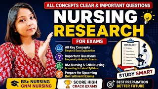NURSING RESEARCH all concepts & Important Questions | Explained Simply | Staff Nurse Recruitment