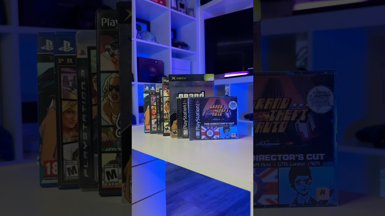 A collection of the main parts of the Grand Theft Auto series of games 🚔 #asmr #gta #playstation