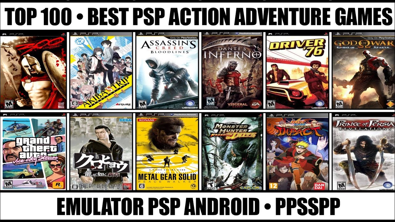 TOP 100 Melhores Jogos De PSP - ATUALIZADO 🏆 ( TOP 50 BEST PSP